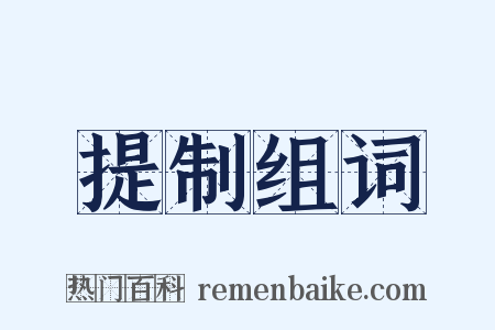 提制组词是什么意思的图片